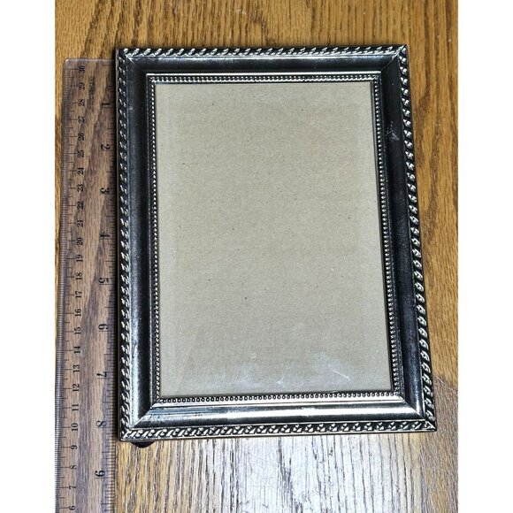 Lane Furniture Silver Picture Frame 5x7 Vintage Style Rope & Beaded Edge - Picture 5 of 6